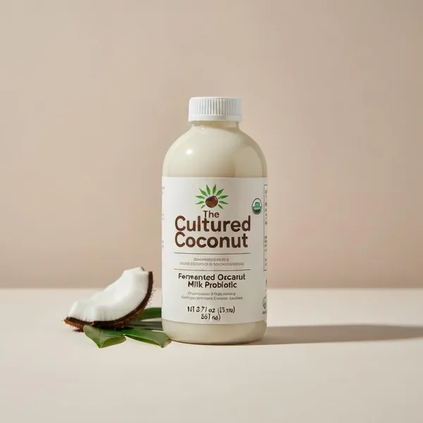 Fermented Organic Coconut Milk Probiotic, The Cultured Coconut